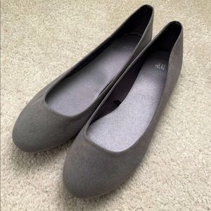 H&M Grey Ballet Flats - Brand New